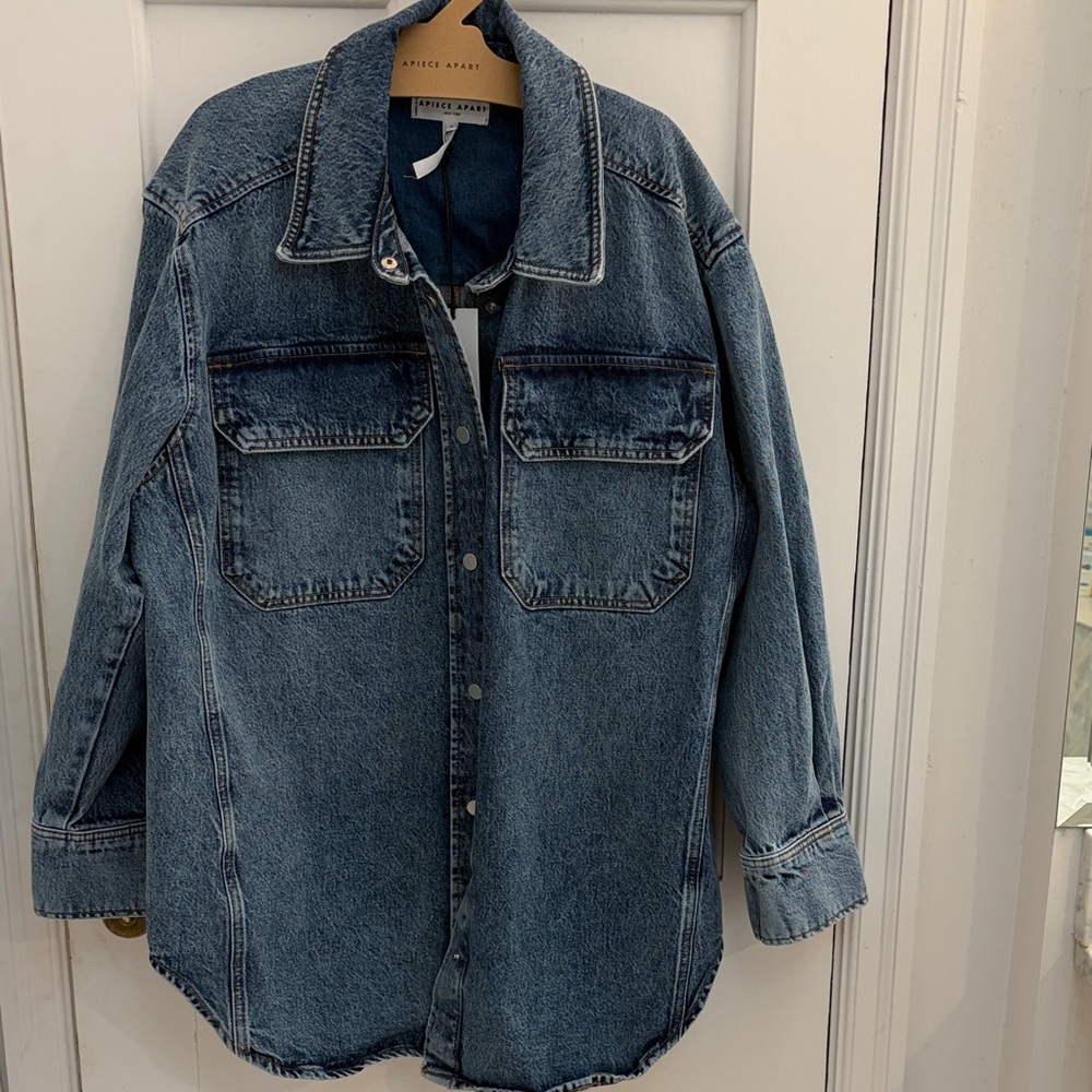 NWT Apiece Apart Pia Oversized Denim Shacket